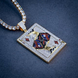 3d Iced Playing Card King Pendant ZUU KING