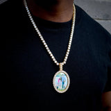 3d Oval Custom Picture Pendant ZUU KING