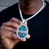 3d Oval Custom Picture Pendant ZUU KING