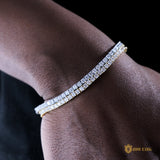 3mm 18k Gold Single Row Tennis Bracelet ZUU KING