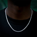 3mm Tennis Chain In White Gold Plated ZUU KING