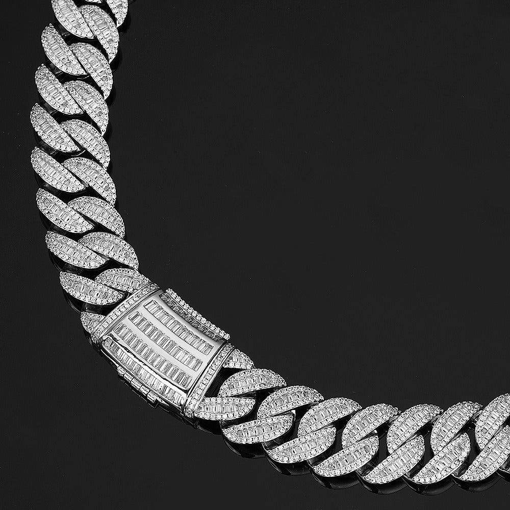 18mm Square Diamond Miami Cuba Chain ZUU KING