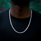 4mm Tennis Chain In 18k White Gold Plated ZUU KING