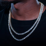 5mm Tennis Chain In 18k Gold & White Gold plated ZUU KING