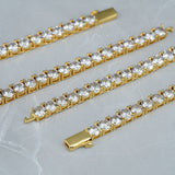 5mm Tennis Chain In 18k Gold & White Gold plated ZUU KING