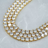 5mm Tennis Chain In 18k Gold & White Gold plated ZUU KING