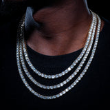 5mm Tennis Chain In 18k Gold & White Gold plated ZUU KING