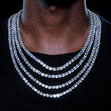 5mm Tennis Chain In 18k Gold & White Gold plated ZUU KING