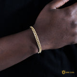6mm No-stone Miami Cuban Bracelet In Gold ZUU KING