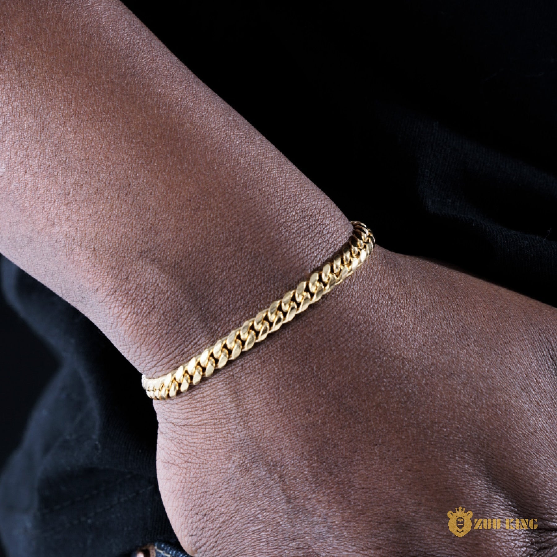 6mm No-stone Miami Cuban Bracelet In Gold ZUU KING