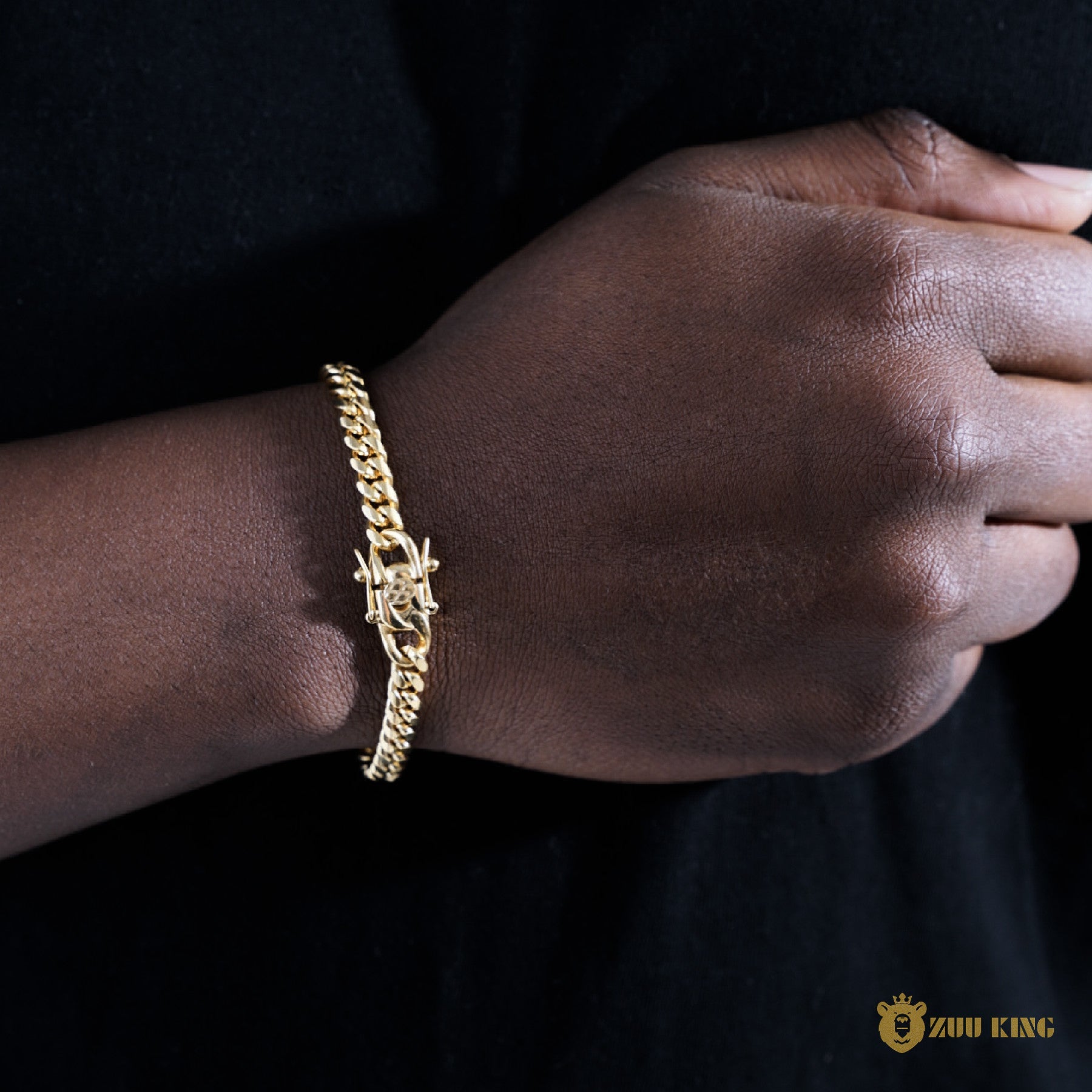 6mm No-stone Miami Cuban Bracelet In Gold ZUU KING