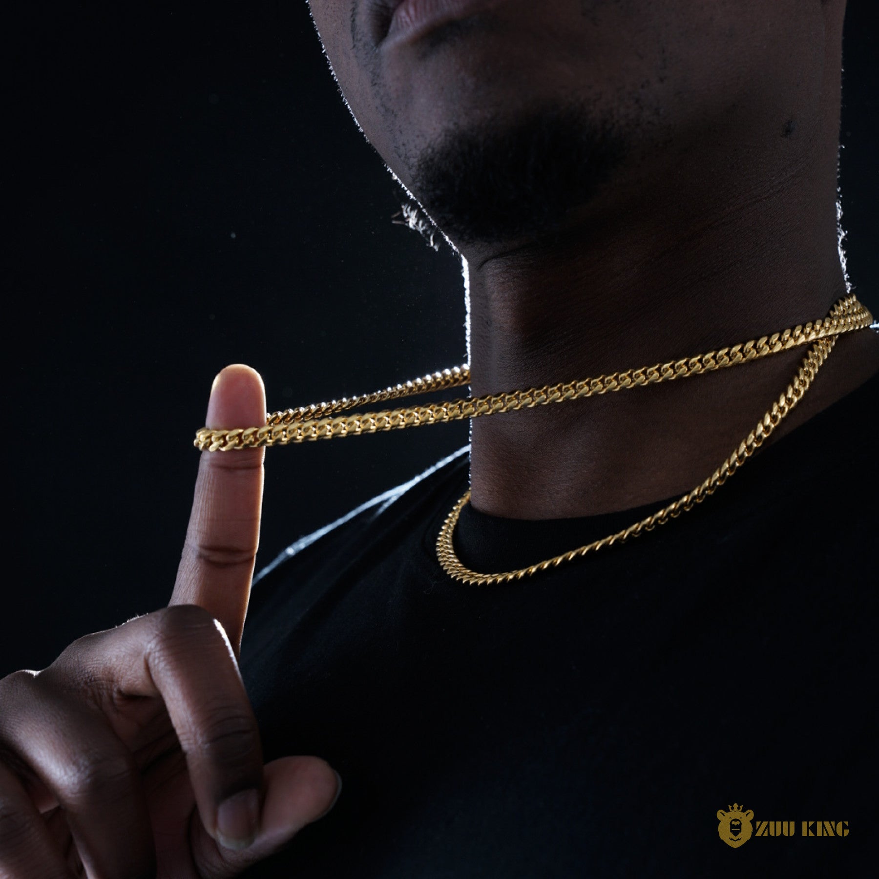 6mm No-stone Miami Cuban Chain In Gold ZUU KING