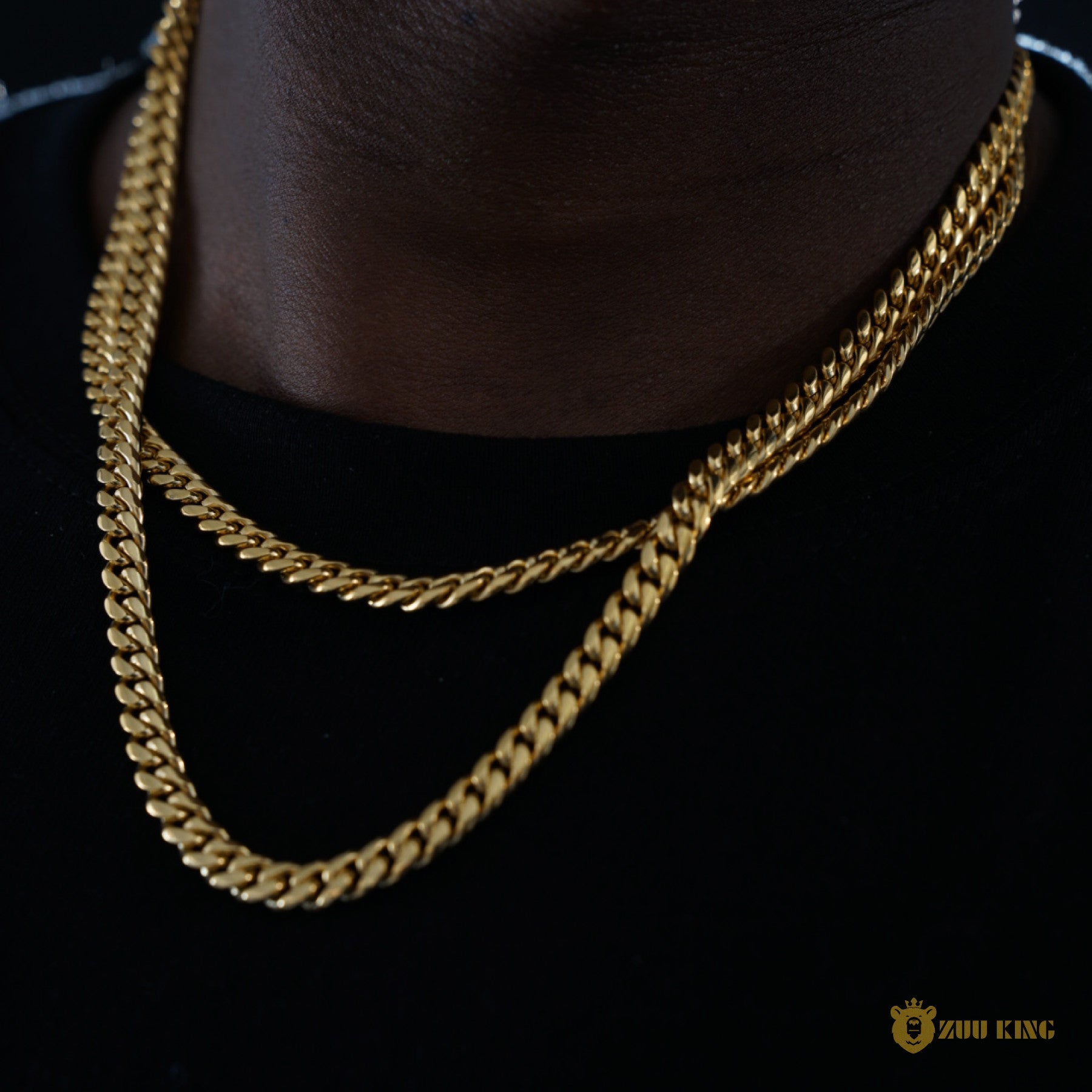 6mm No-stone Miami Cuban Chain In Gold ZUU KING