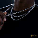 6mm No-stone Miami Cuban Chain In White ZUU KING