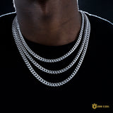 6mm No-stone Miami Cuban Chain In White ZUU KING