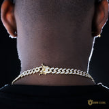 8mm 1-row Iced Cuban Chain In 18k Gold ZUU KING