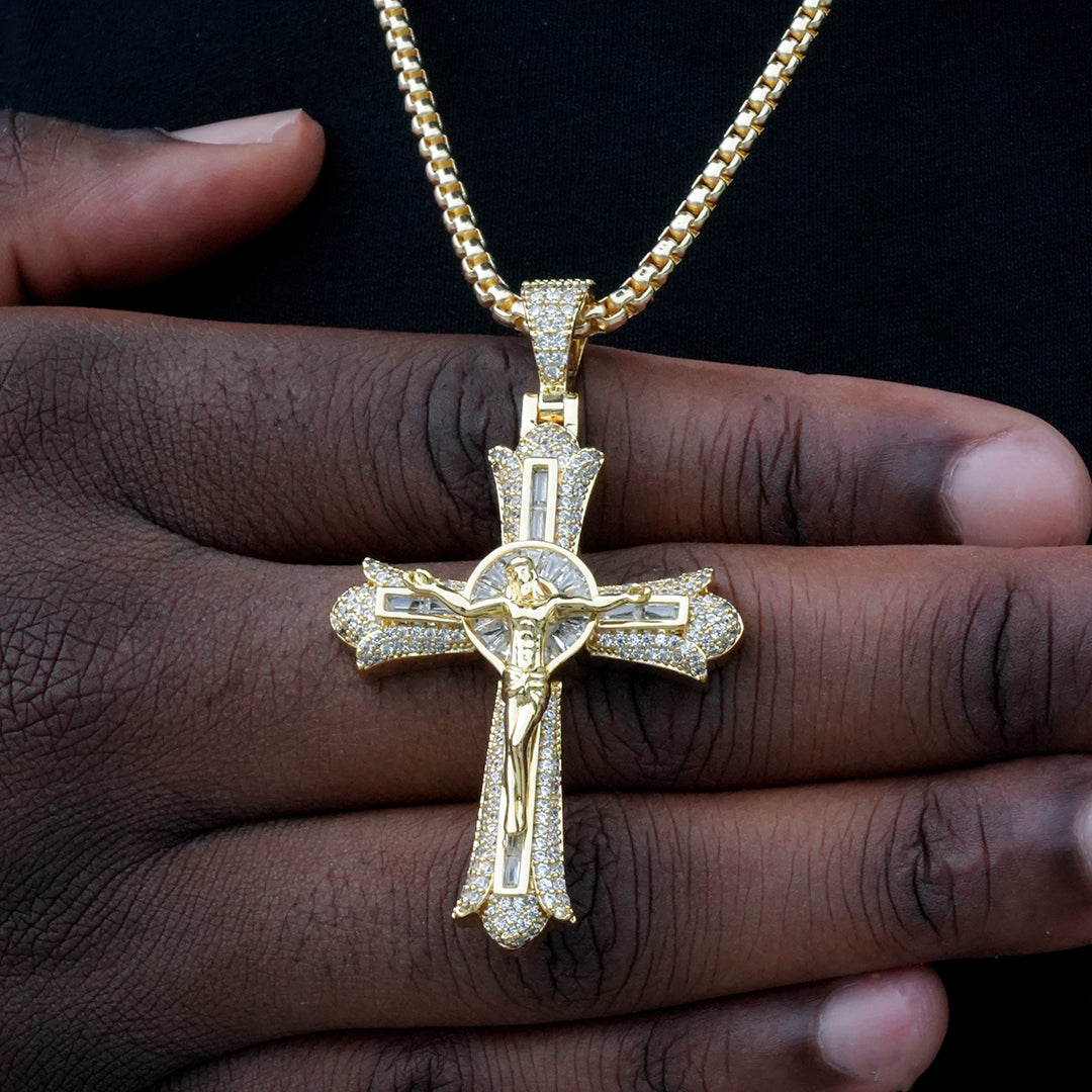 Jesus Baguette Cross Pendant ZUU KING