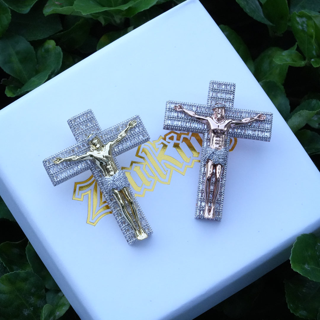 Jesus Crucifix Baguette Cross  Pendant ZUU KING