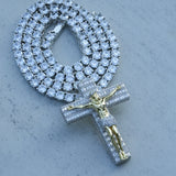 Jesus Crucifix Baguette Cross  Pendant ZUU KING