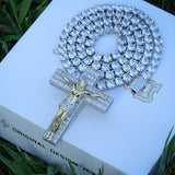 Jesus Crucifix Baguette Cross  Pendant ZUU KING