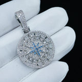 Iced Compass Solid Pendant ZUU KING