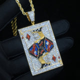 3d Iced Playing Card King Pendant ZUU KING