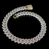 19mm 2-row Iced Prong Cuban Chain In 18k Gold ZUU KING