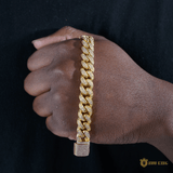 12mm Classic Cuban Bracelet In 18k Gold Plated ZUU KING