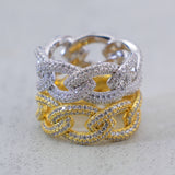 S925 Iced Chain Ring ZUU KING