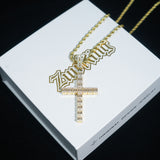 Iced Slim Cross Pendant ZUU KING