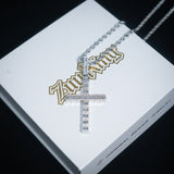 Iced Slim Cross Pendant ZUU KING