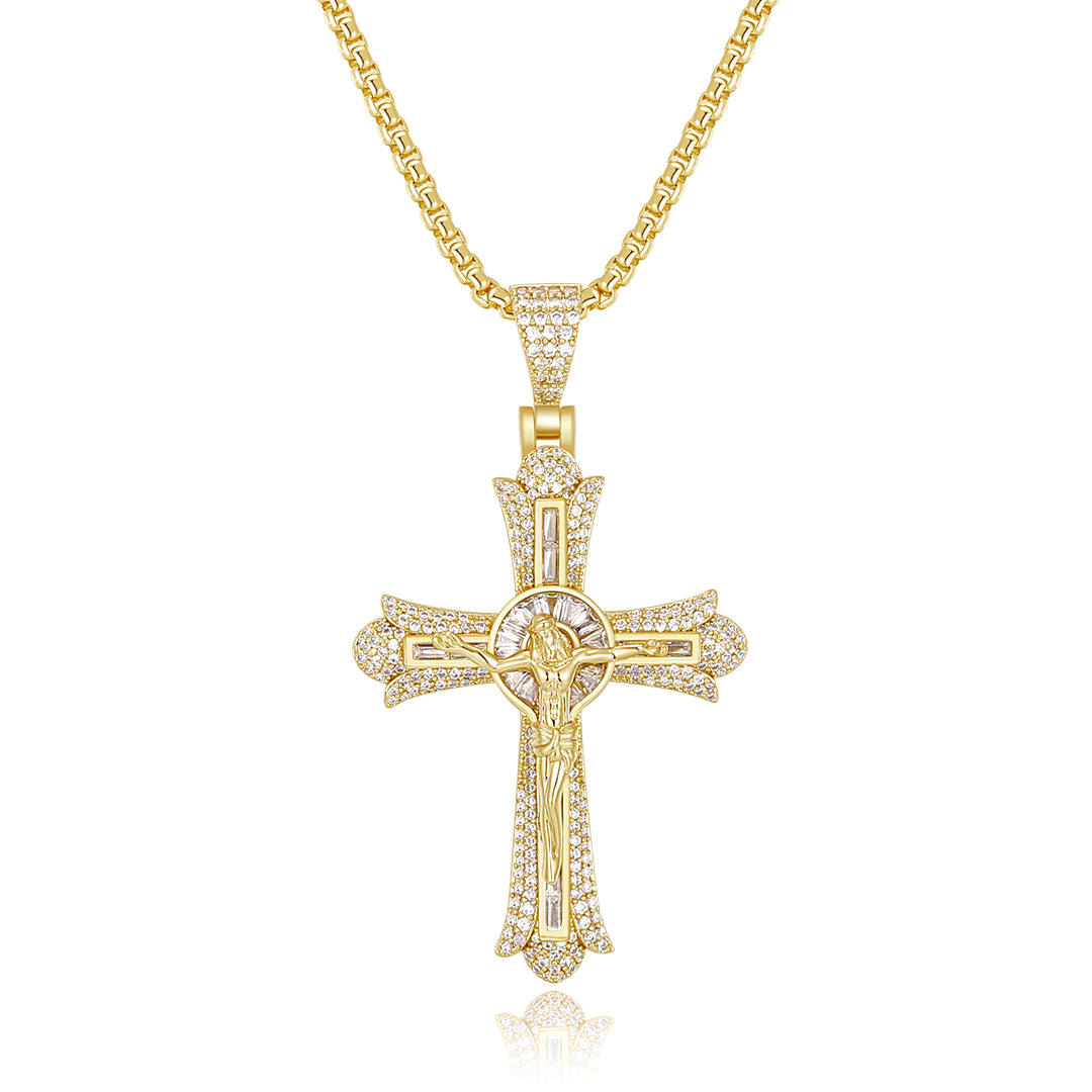 Jesus Baguette Cross Pendant ZUU KING