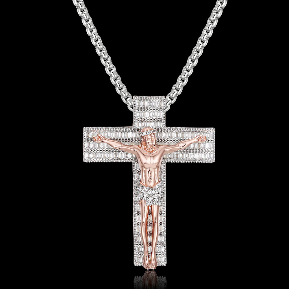 Jesus Crucifix Baguette Cross  Pendant ZUU KING