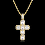 Iced Aaa Cz Rock Sugar Cross Pendant ZUU KING