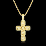 Iced Aaa Cz Rock Sugar Cross Pendant ZUU KING