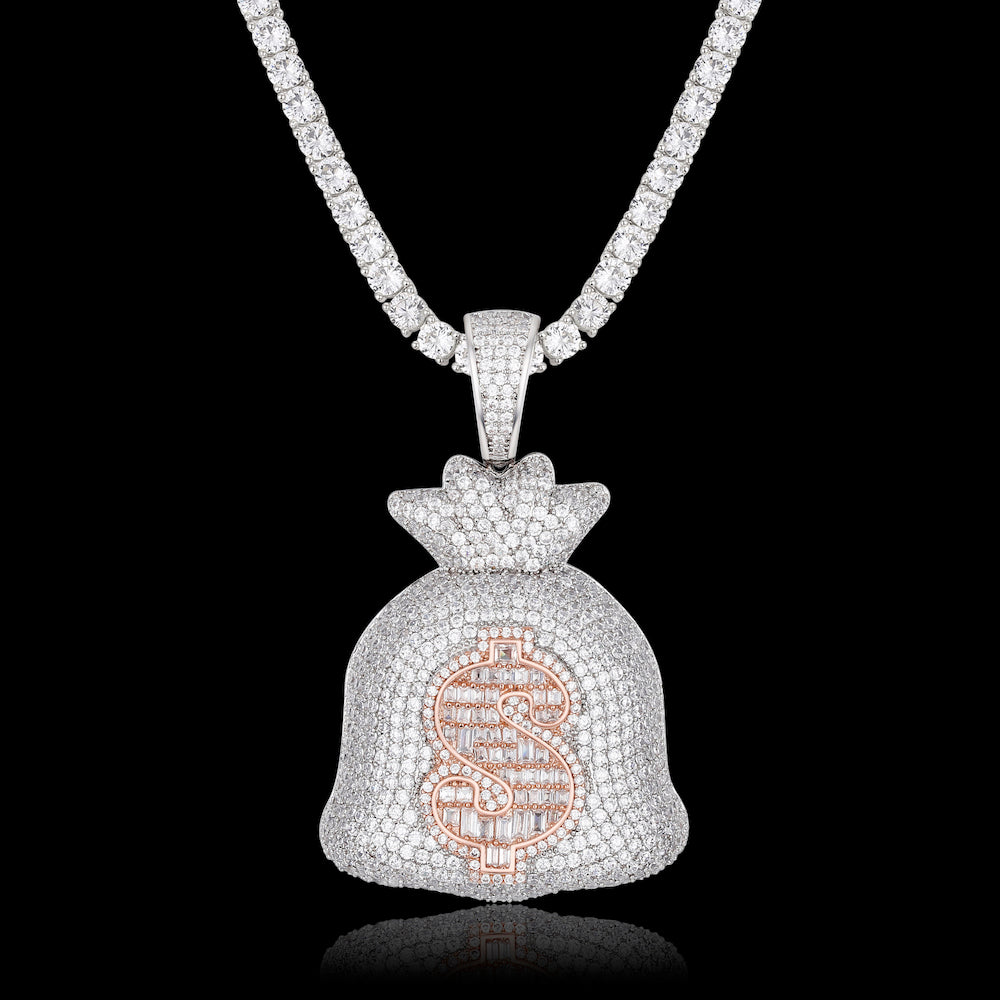 Iced Money Bag Pendant ZUU KING