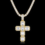 Iced Aaa Cz Rock Sugar Cross Pendant ZUU KING