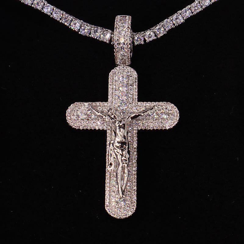 Iced Aaa Cz Jesus Cross Pendant ZUU KING