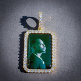 Big 3d Rectangle Custom Picture Pendant ZUU KING