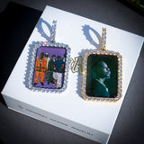 Big 3d Rectangle Custom Picture Pendant ZUU KING