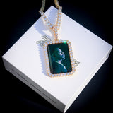 Big 3d Rectangle Custom Picture Pendant ZUU KING