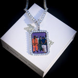 Big 3d Rectangle Custom Picture Pendant ZUU KING