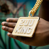 Custom Letter 3d Big Square Pendant ZUU KING