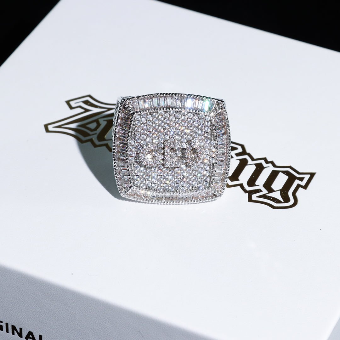 Custom Letter 3d Iced Ring ZUU KING