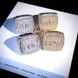 Custom Letter 3d Iced Ring ZUU KING