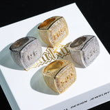 Custom Letter 3d Iced Ring ZUU KING