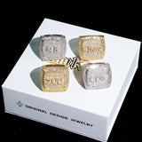 Custom Letter 3d Iced Ring ZUU KING