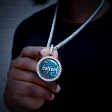 Custom Small Circle Picture Pendant ZUU KING