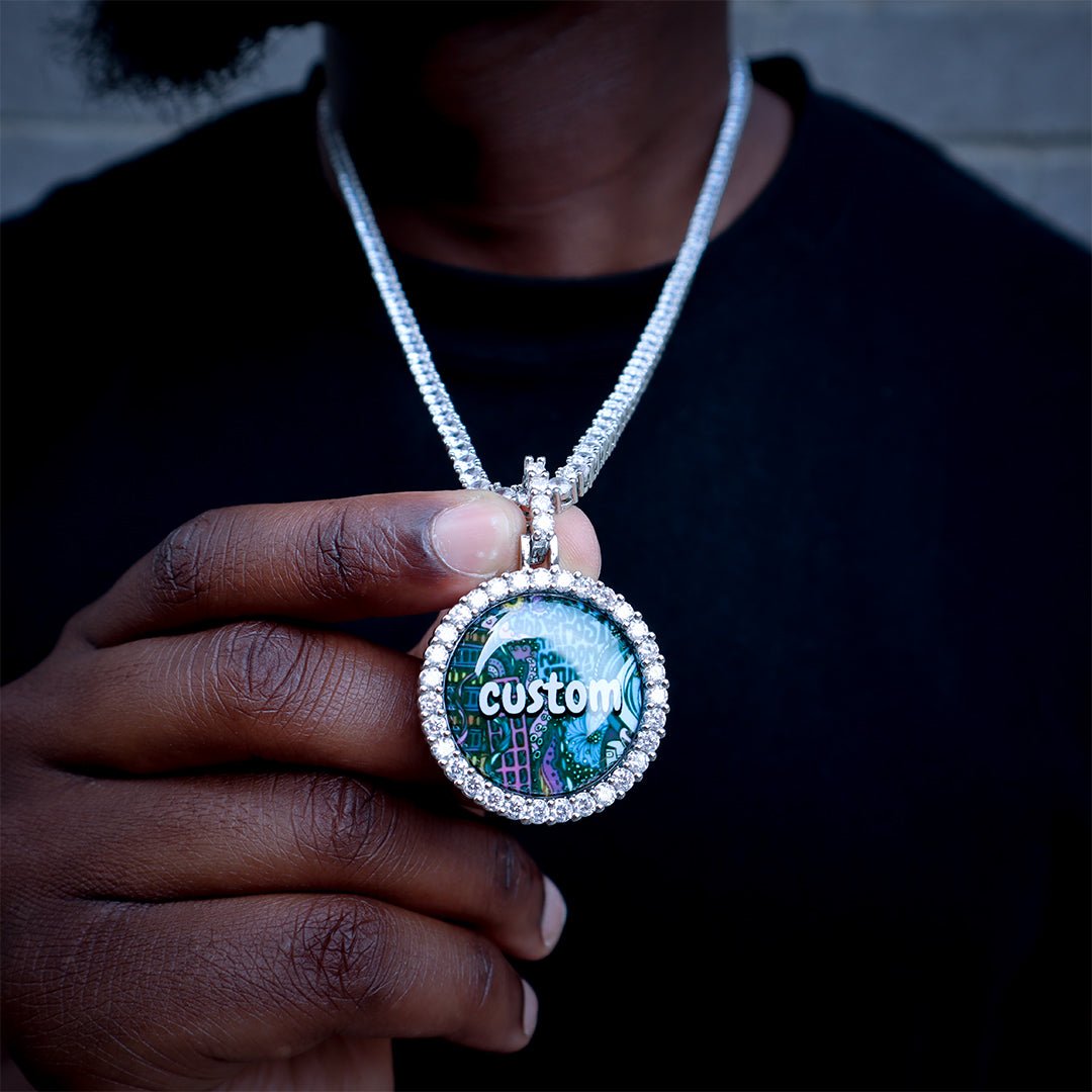 Custom Small Circle Picture Pendant ZUU KING