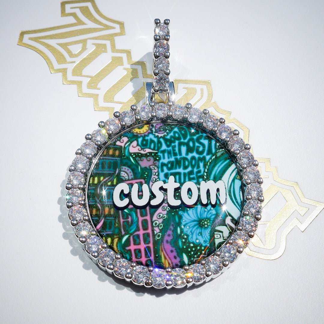 Custom Small Circle Picture Pendant ZUU KING